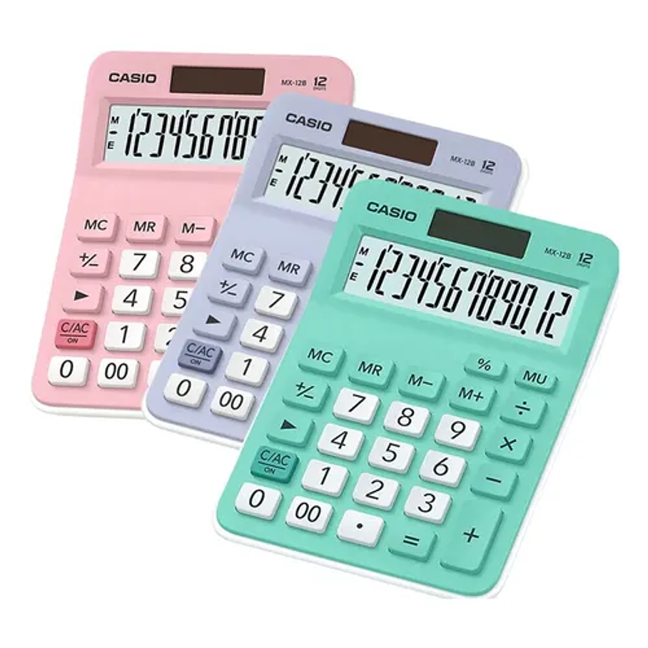 Calculadora Escritorio Casio Mx-12b Color Rosado 12 Dígitos 2