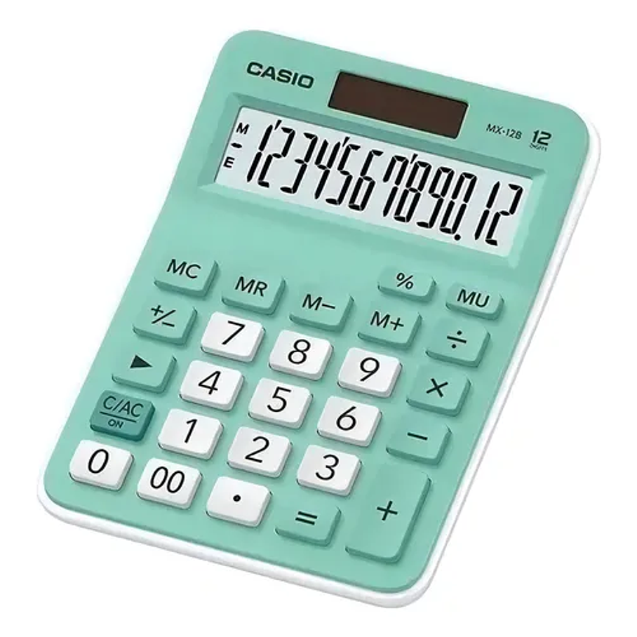 Calculadora Escritorio Casio Mx-12b Color Turquesa 12 Dígitos 2