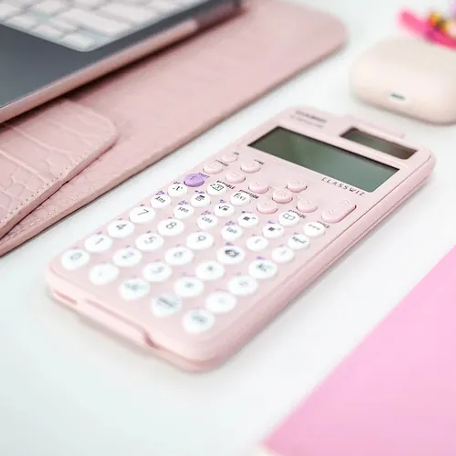 Calculadora Casio Escuela Y Universidad Fx-991lacw Rosada Color Rosa Pálido 2