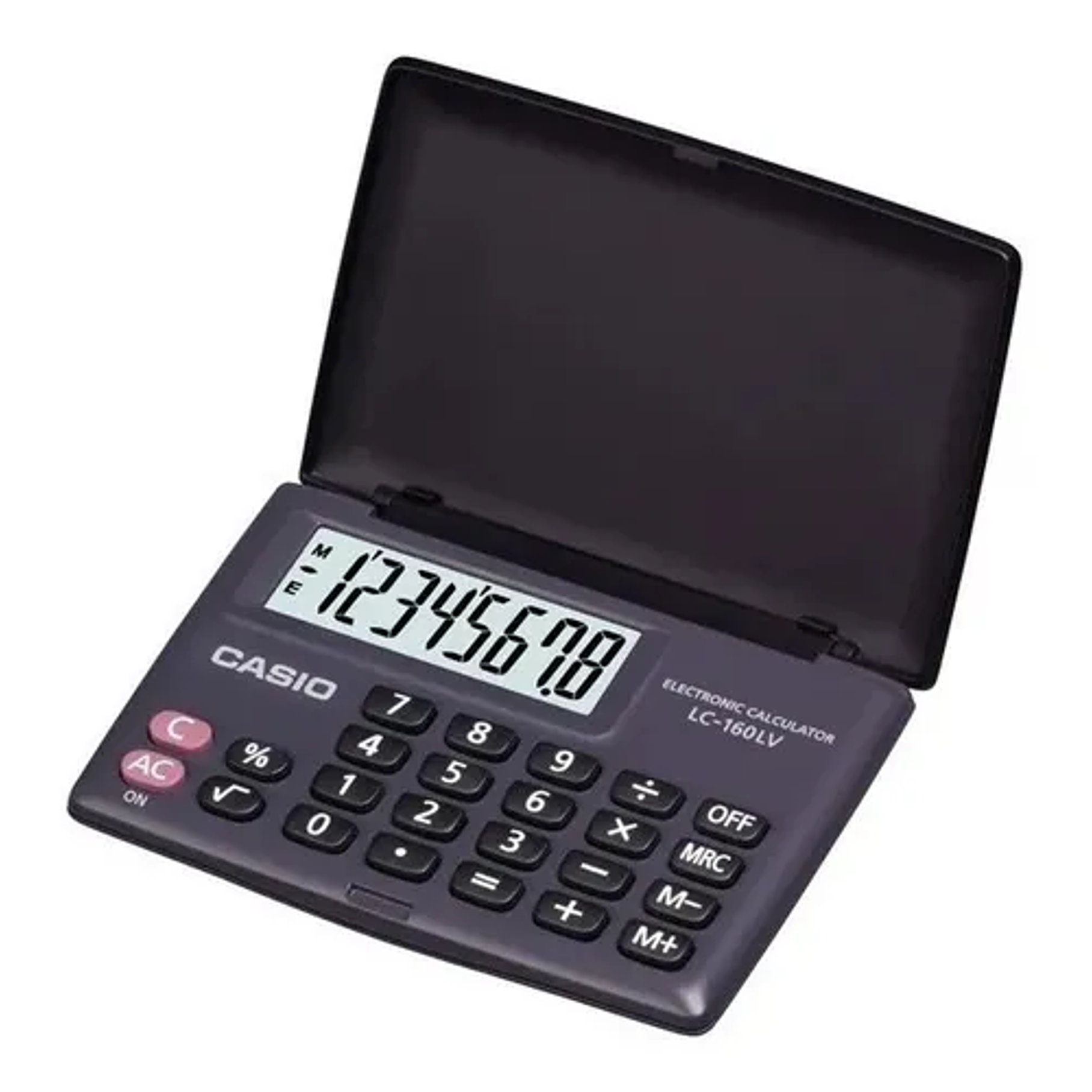 Calculadora Portatil Casio Lc-160lv-bk Negro Con Tapa Mini De Bolsillo 1