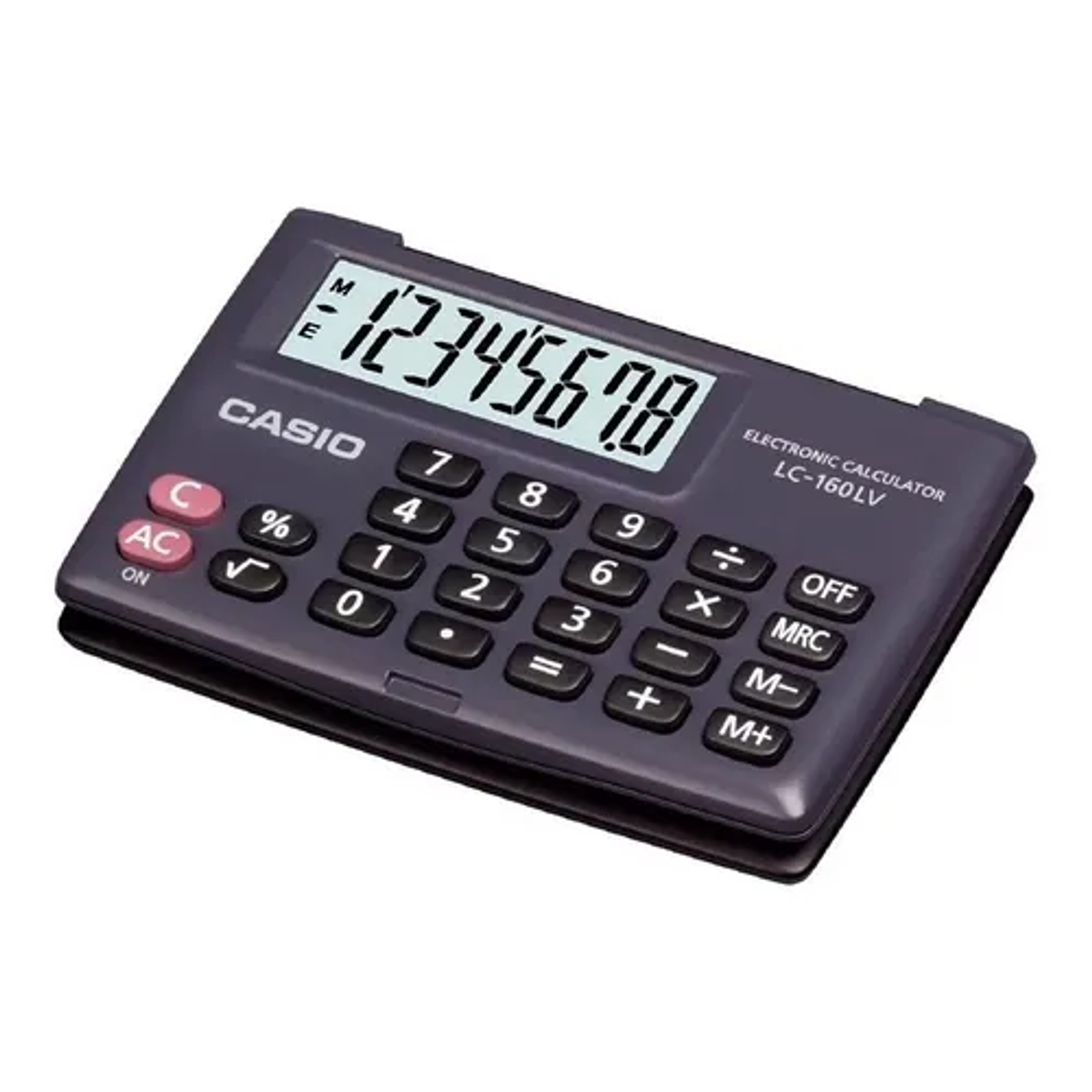 Calculadora Portatil Casio Lc-160lv-bk Negro Con Tapa Mini De Bolsillo 2