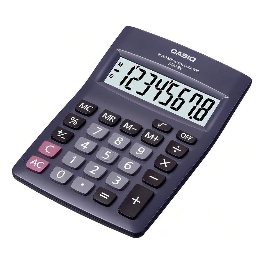 Calculadora De Escritorio Casio MW-8VBK 8 Dígitos Color Negro 1