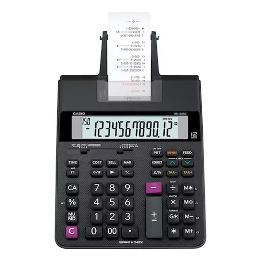 Calculadora impresora Casio HR-150RC color negro Calculador Inteligente 1