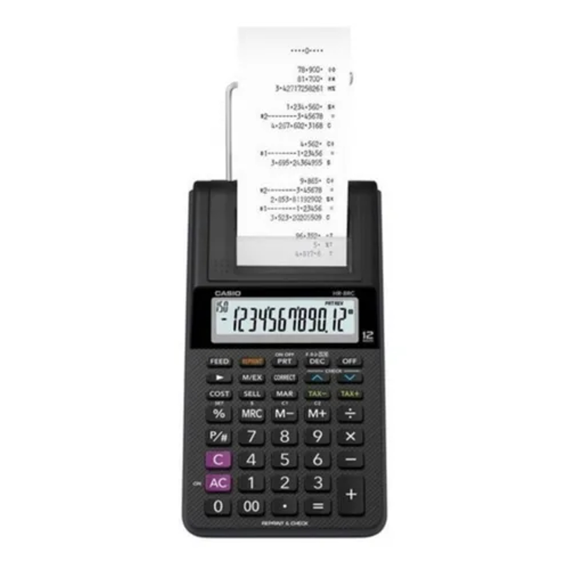 Calculadora  Nueva Na Cx de bobina negra Casio HR-8RC-BK 2