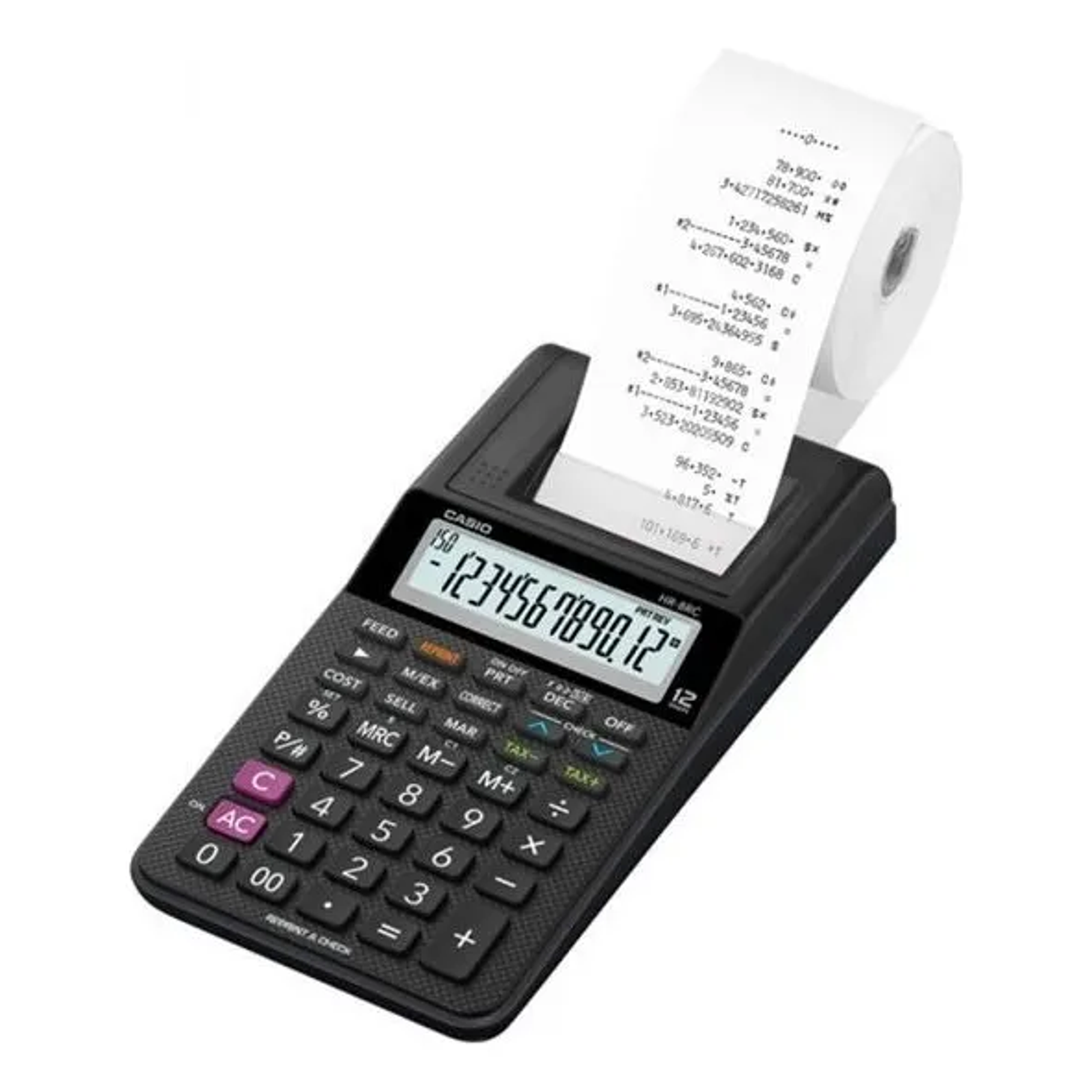 Calculadora  Nueva Na Cx de bobina negra Casio HR-8RC-BK 1