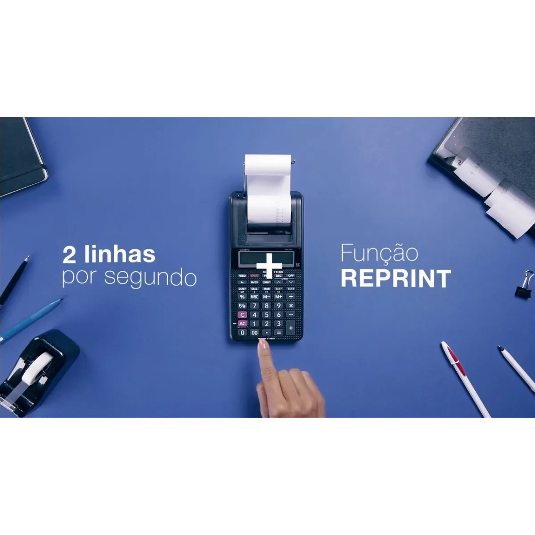 Calculadora  Nueva Na Cx de bobina negra Casio HR-8RC-BK 4