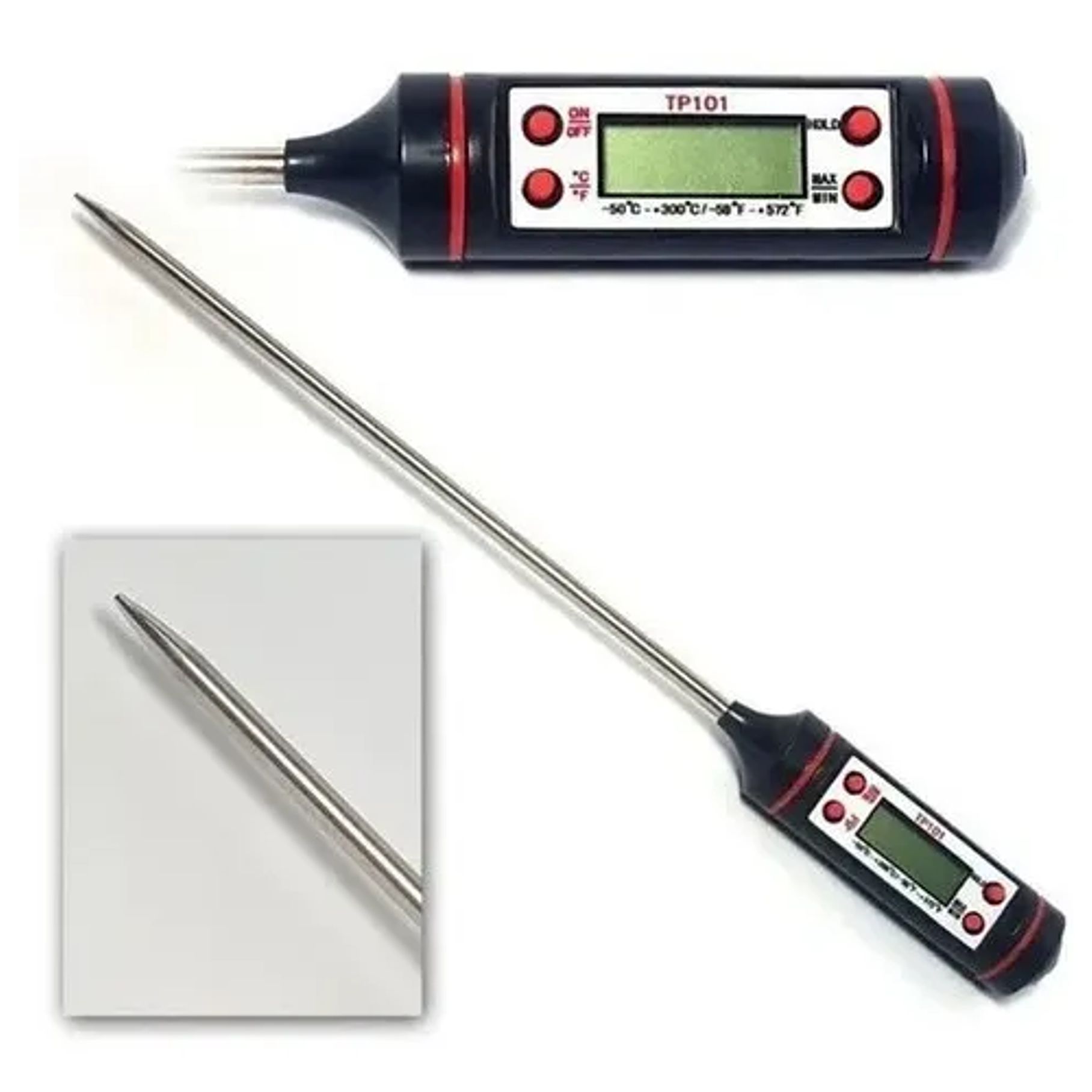 Termómetro Digital De Cocina Gastronómico Color Negro 4