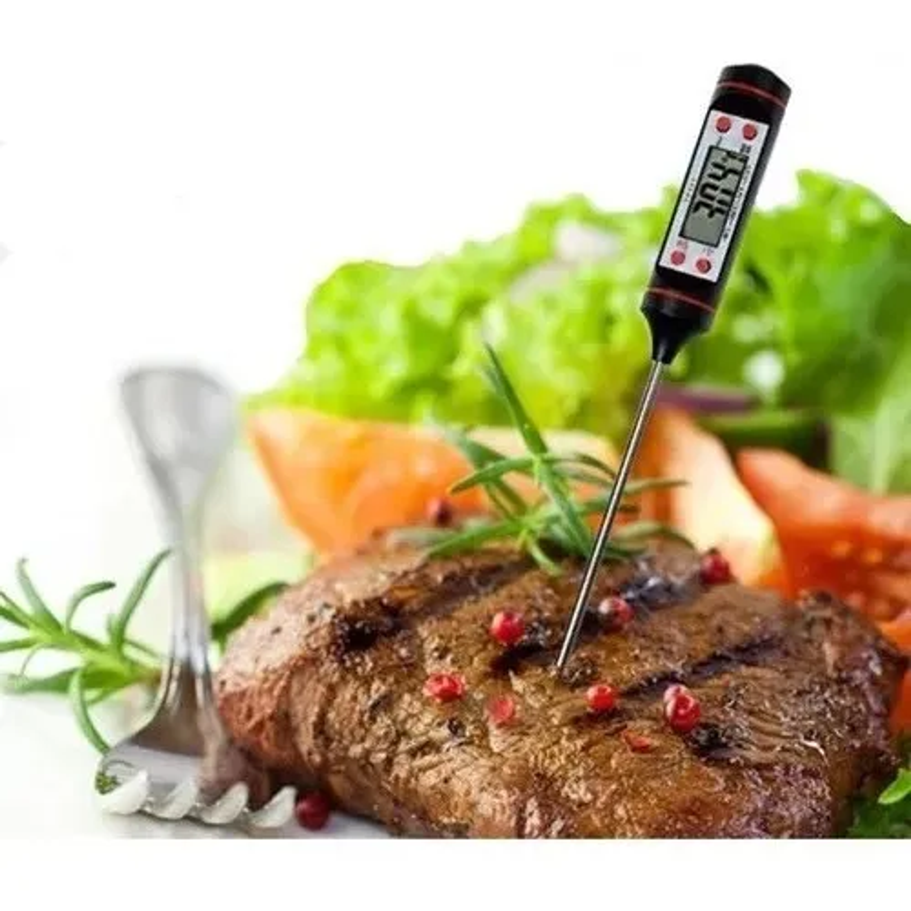 Termómetro Digital De Cocina Gastronómico Color Negro 7