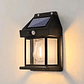 Aplique Farol Solar De Pared Sensor Movimiento Luz Cálida Exterior Estructura Negro - Miniatura 3