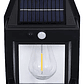 Aplique Farol Solar De Pared Sensor Movimiento Luz Cálida Exterior Estructura Negro - Miniatura 5