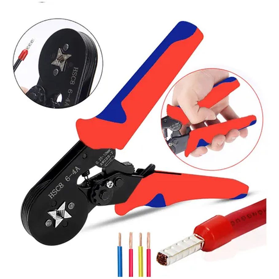 Herramienta Crimpeadora Alicate Prensa Pelacable + 1200 Terminales 1