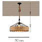 Lampara Colgante Con Cuerda Cáñamo - Metal Rustica Colgante Estructura Negro - Miniatura 4
