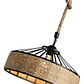 Lampara Colgante Con Cuerda Cáñamo - Metal Rustica Colgante Estructura Negro - Miniatura 2