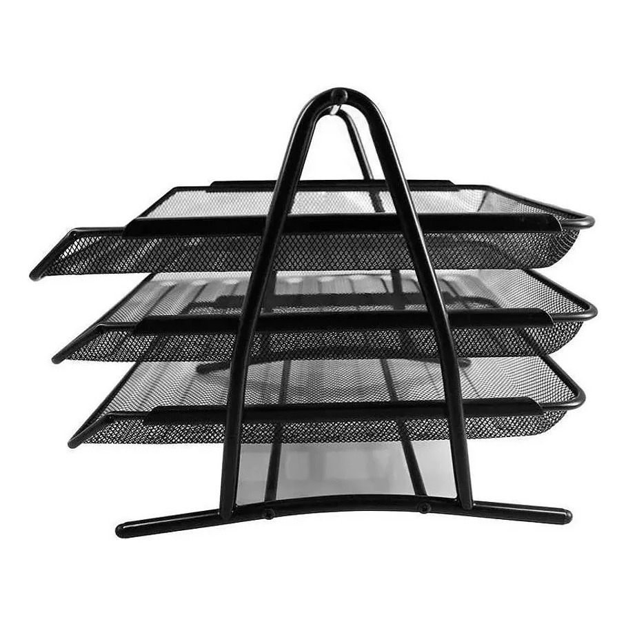 Bandeja Organizador Oficina Documentos Escritorio Metal 3 Niveles 8
