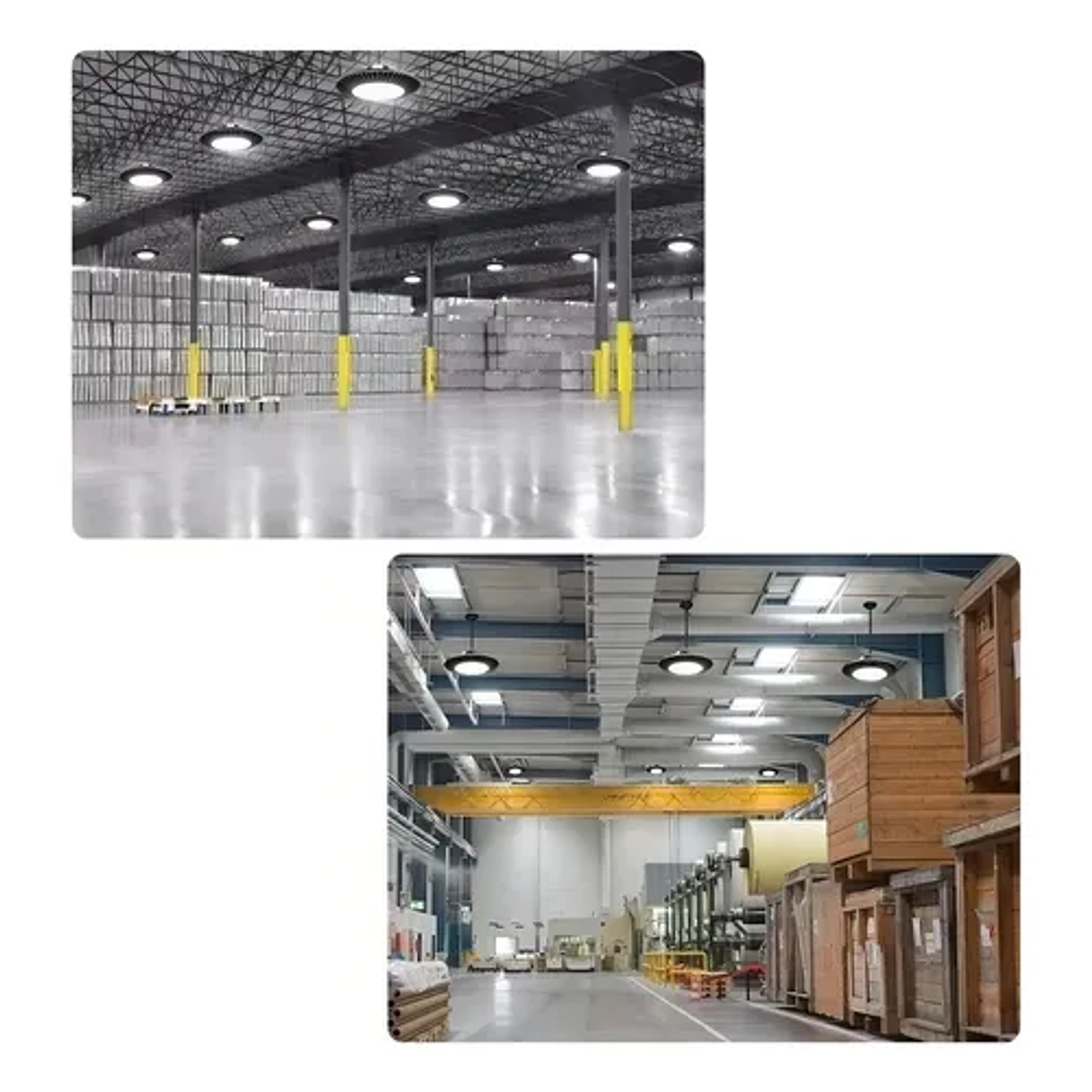 Foco Led Campana 200w Lampara Industrial Luz Fria Blanca Led Tipo Ufo 40 Cm Diametro 5