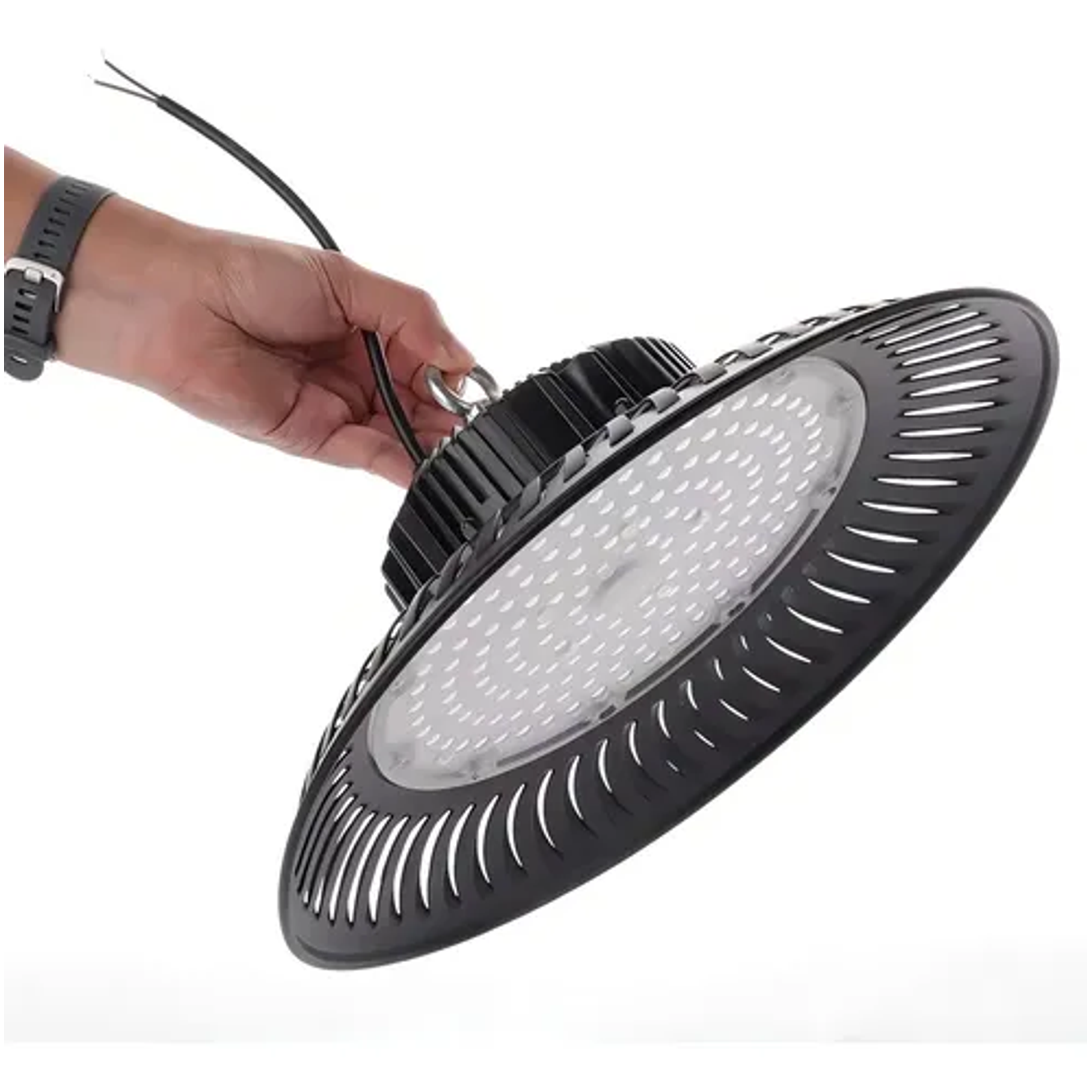 Foco Led Campana 200w Lampara Industrial Luz Fria Blanca Led Tipo Ufo 40 Cm Diametro 1