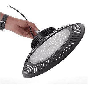 Foco Led Campana 200w Lampara Industrial Luz Fria Blanca Led Tipo Ufo 40 Cm Diametro
