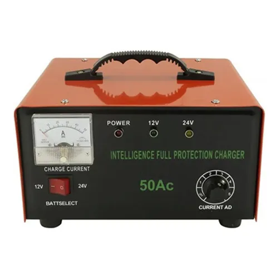 Cargador De Bateria 12v Y 24v Autos Motos 50 Amperes 50a Xl 220volt 1