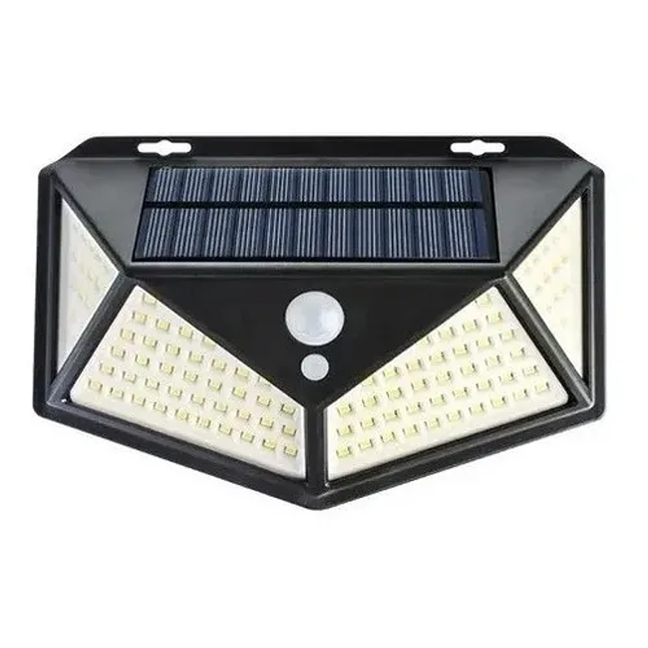 Aplique Foco Solar 100 Led Lampar Exterior Sensor Movimiento 1