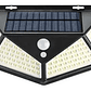 Aplique Foco Solar 100 Led Lampar Exterior Sensor Movimiento - Miniatura 1