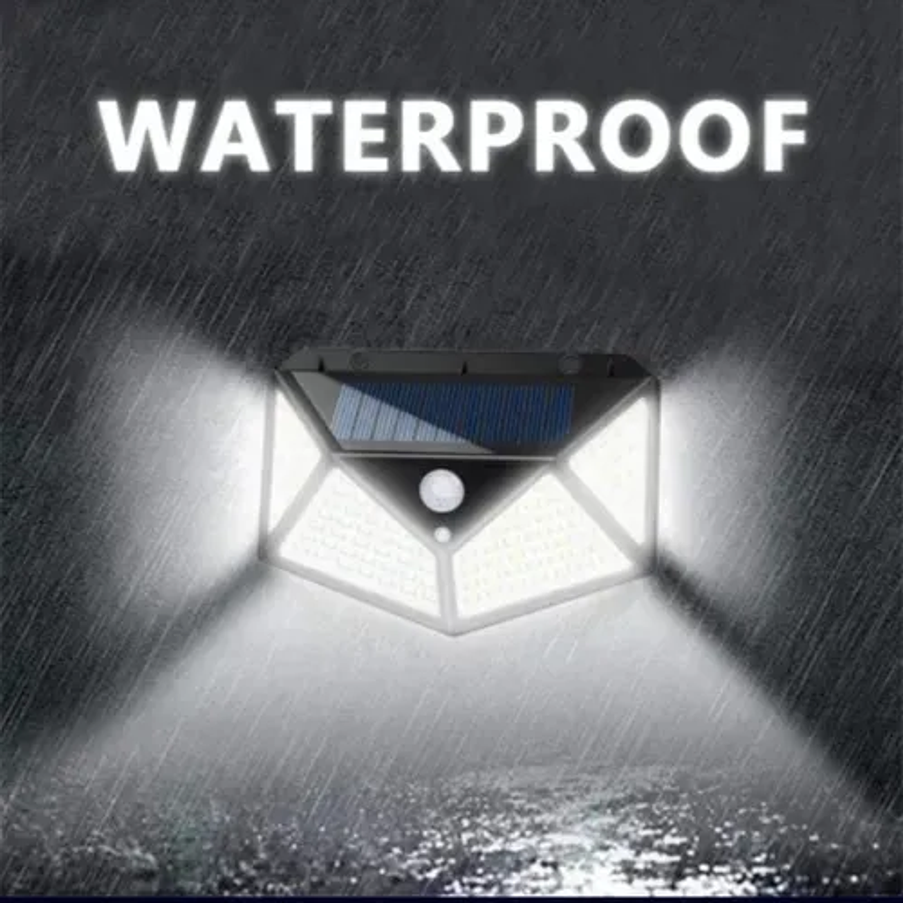 Aplique Foco Solar 100 Led Lampar Exterior Sensor Movimiento 4