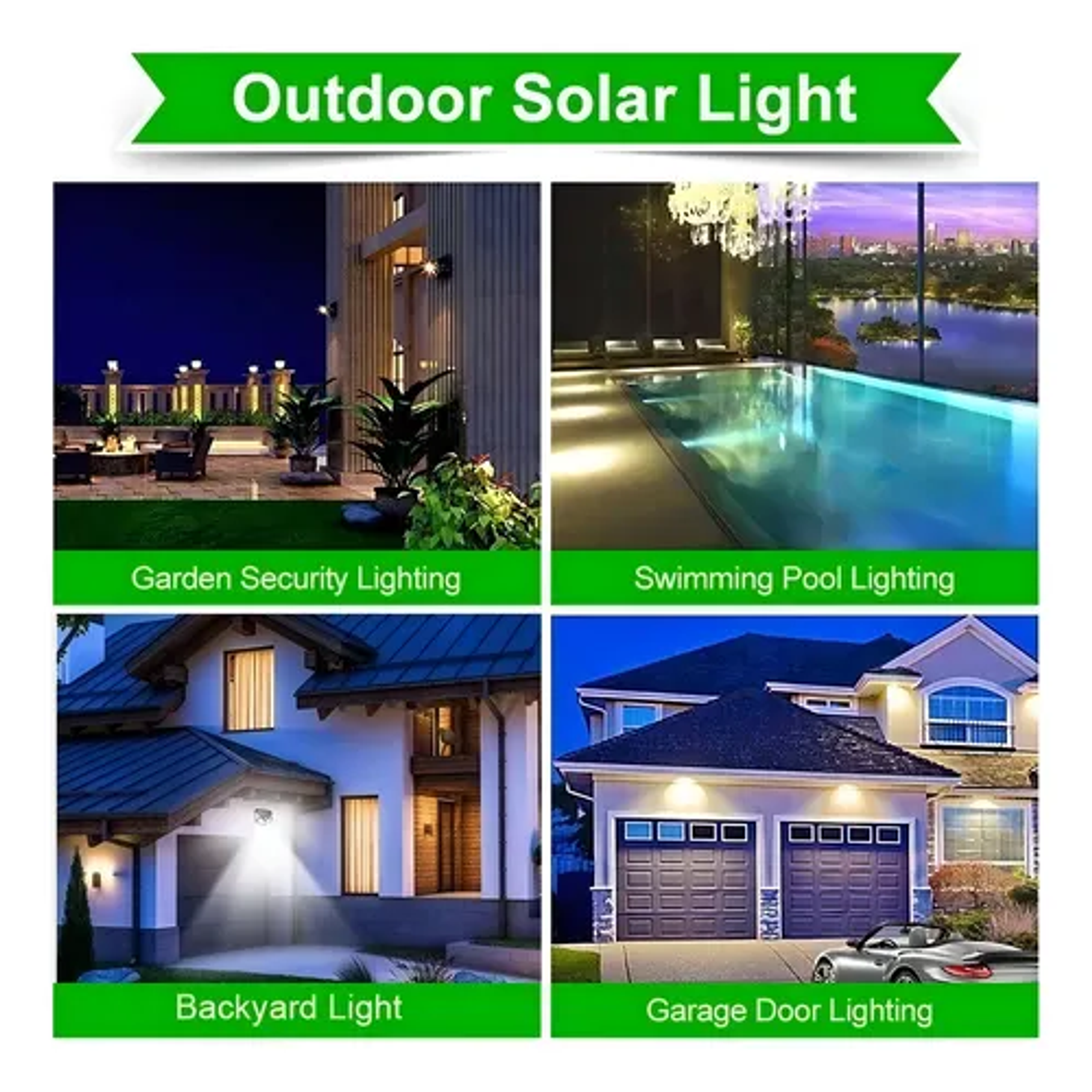 Aplique Foco Solar 100 Led Lampar Exterior Sensor Movimiento 6