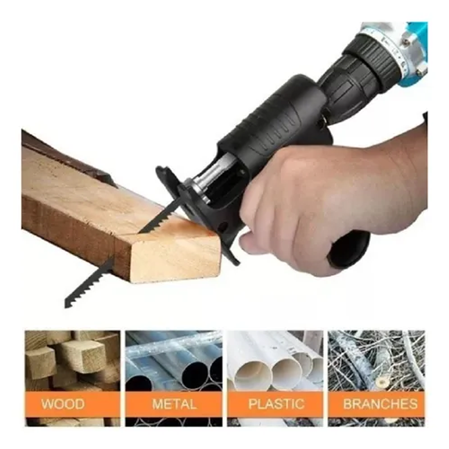 Adaptador Taladro Sierra Sable Reciproca Convertidor Cambio 7