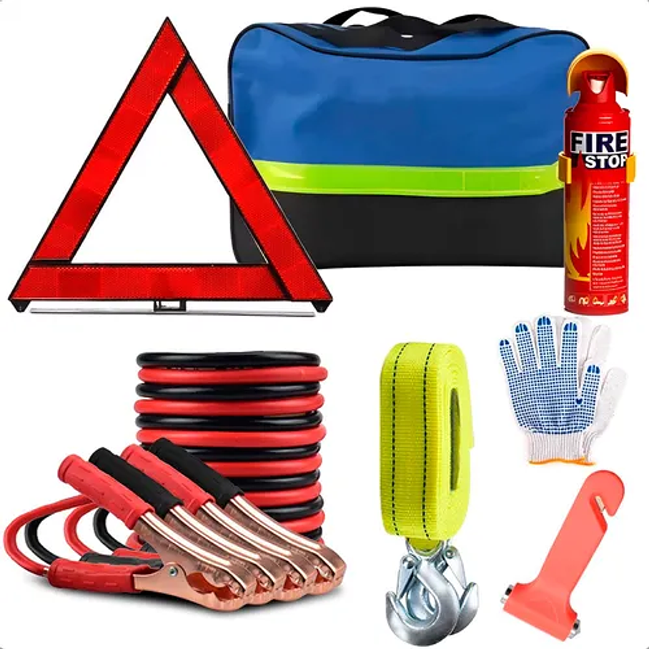 Kit Emergencia Auto Kit De Herramientas De Emergencia Auto Kit De Asistencia Para Averías Kit De Asistencia En Carretera Multifuncional 7 En 1 Kit De Emergencia Para Coche 1
