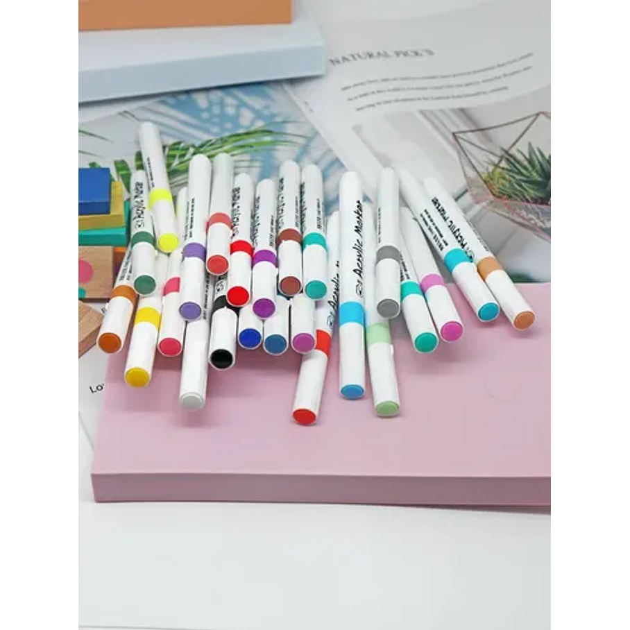 Marcadores Lápices Acrílicos Marcadores 120 Colores Market Acrylic 4