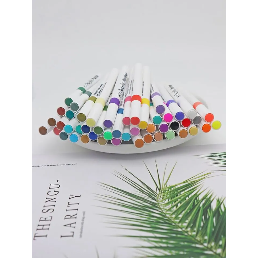Marcadores Lápices Acrílicos Marcadores 120 Colores Market Acrylic 5
