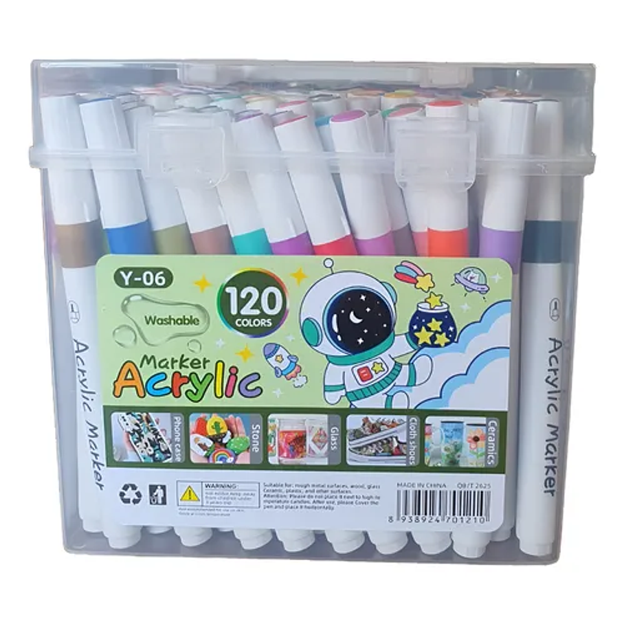 Marcadores Lápices Acrílicos Marcadores 120 Colores Market Acrylic 1