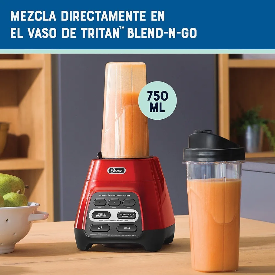 Licuadora Oster® Reversible Vaso Blendngo Blstpyg1310rbg Color Rojo 7