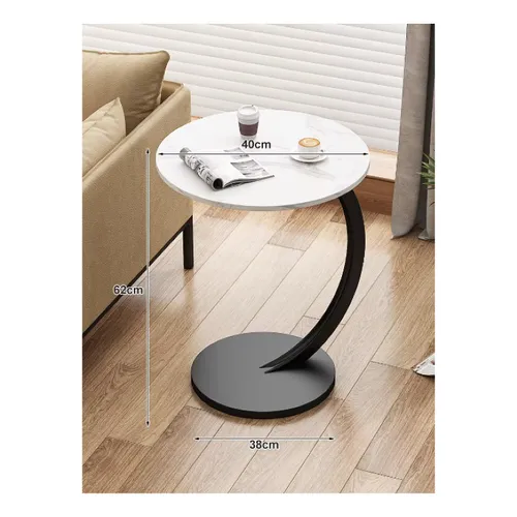 Mesa Estante Redonda De Estilo Mármol Mesa Centro Pequeña Living Centro Mesa Madera 3