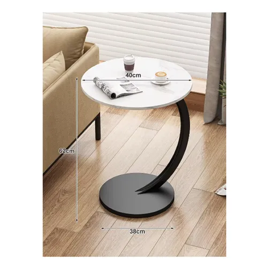 Mesa Estante Redonda De Estilo Mármol Mesa Centro Pequeña Living Centro Mesa Madera 3