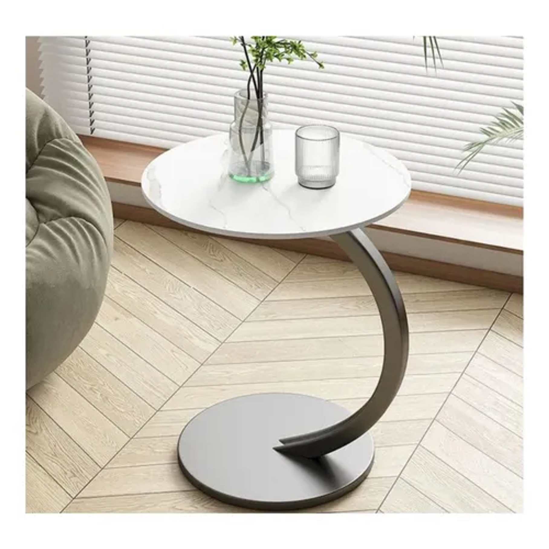 Mesa Estante Redonda De Estilo Mármol Mesa Centro Pequeña Living Centro Mesa Madera 1