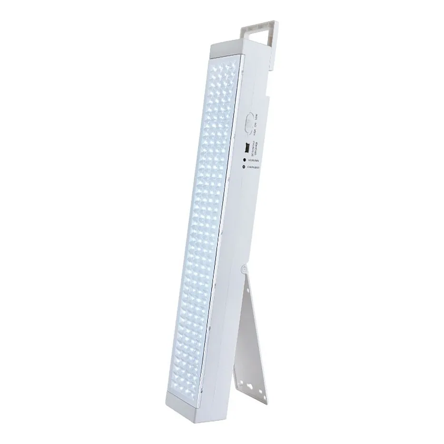 Lampara Powerlab Lampara De Emergencia 160 Led - Color Blanco 7261 Mlab Recargable 24Hrs  1