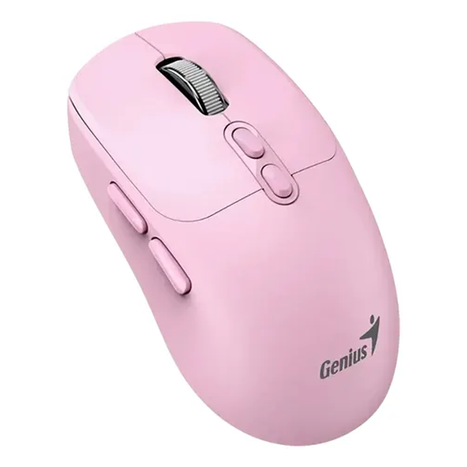Mouse Genius Nx-8080s Bt Rosa 7 Botones Silencioso 1600 Dpi Ai Copilot 2.4GHz  2