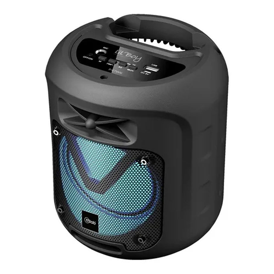 Parlante Mlab Lilboy Portable Karaoke Tws Bluetooth Negro Colores RGB 2