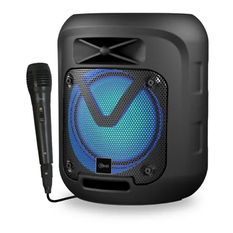 Parlante Mlab Lilboy Portable Karaoke Tws Bluetooth Negro Colores RGB 4