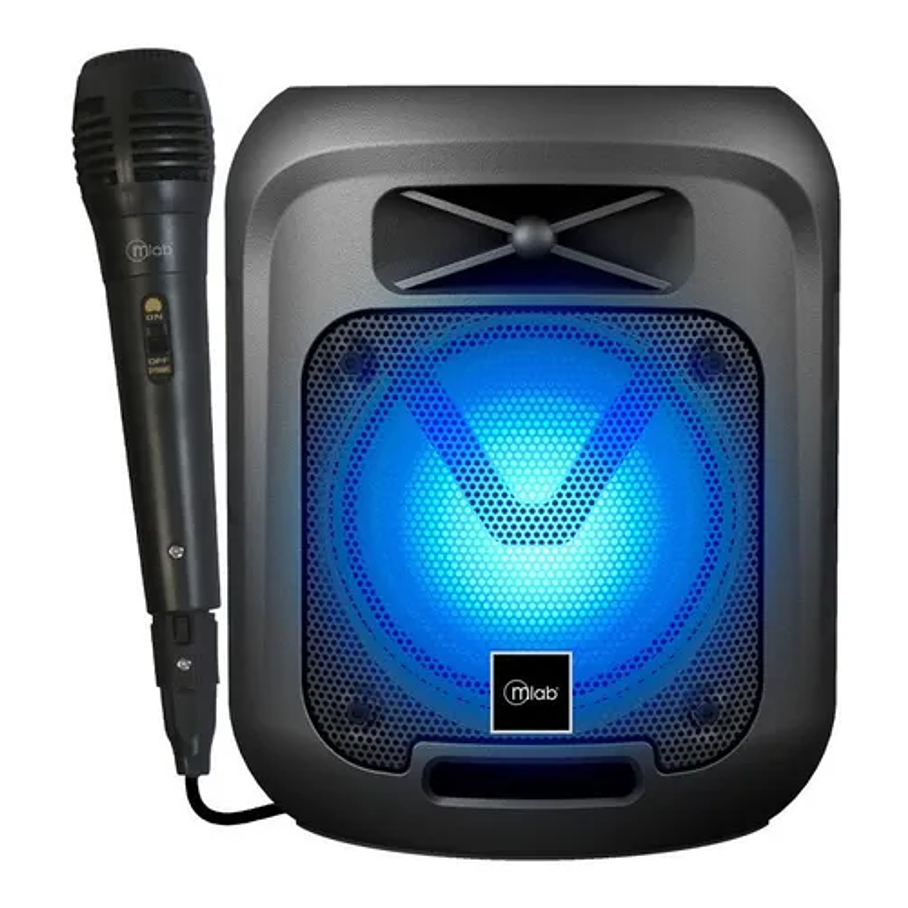 Parlante Mlab Lilboy Portable Karaoke Tws Bluetooth Negro Colores RGB 5