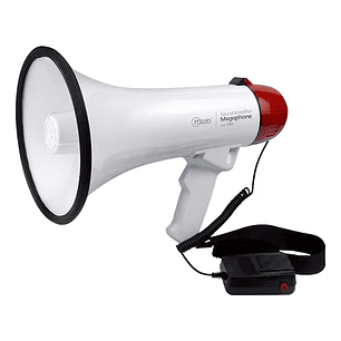 Megáfono Mlab 25w Sirena Graba Voz Recargable 500m - 7292 
