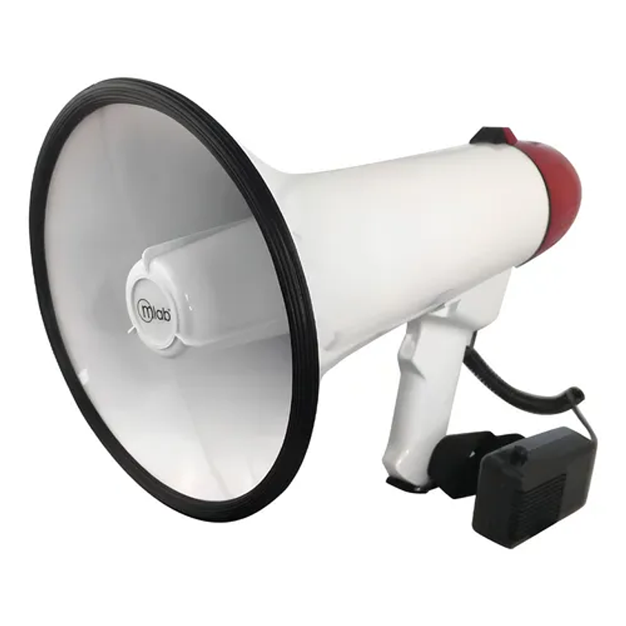 Megáfono Mlab 25w Sirena Graba Voz Recargable 500m - 7292  5