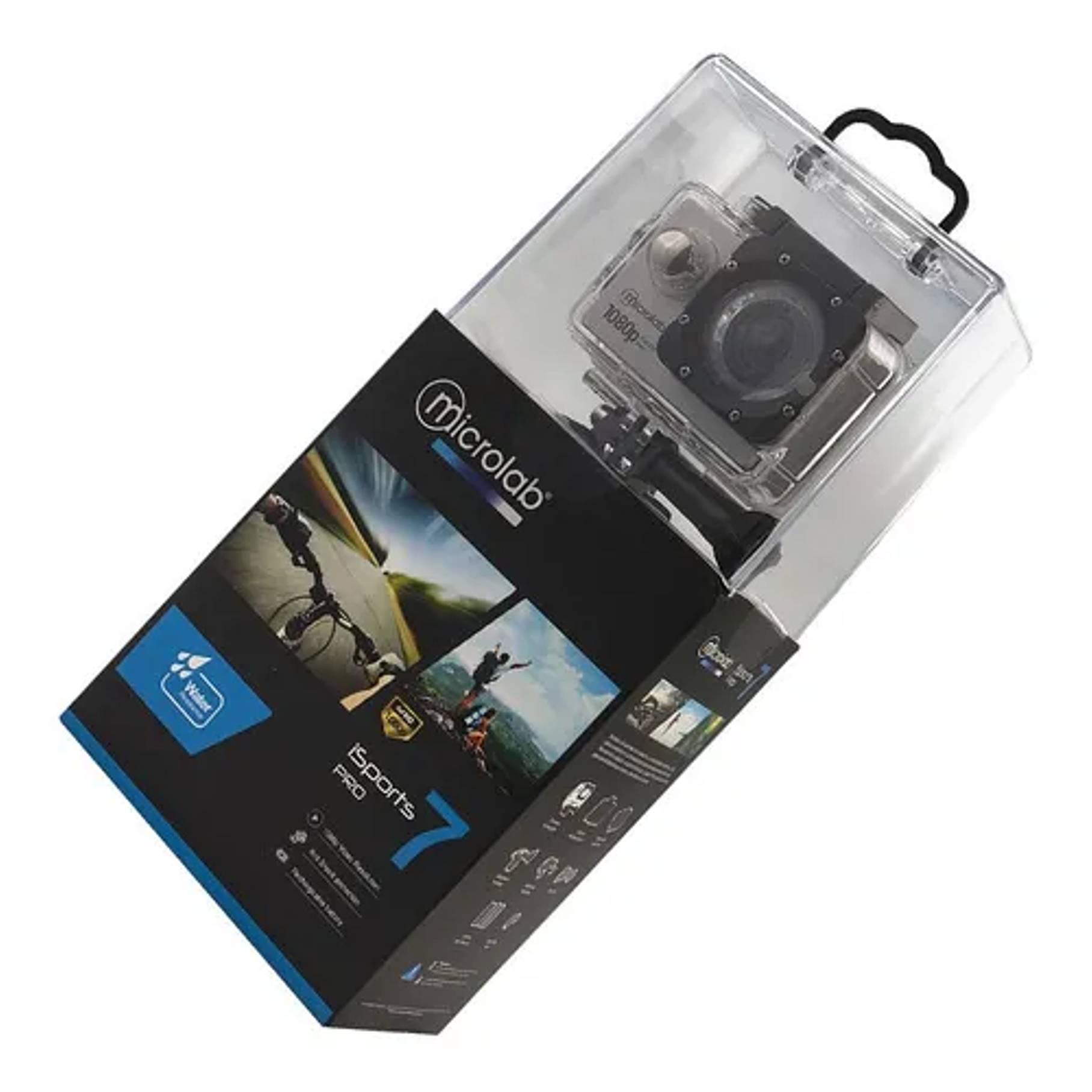 Cámara deportiva Microlab 8959 Full HD black isports Pro 7 1080 HD Anti Shock Protección Recargable Pantalla 2.0 6