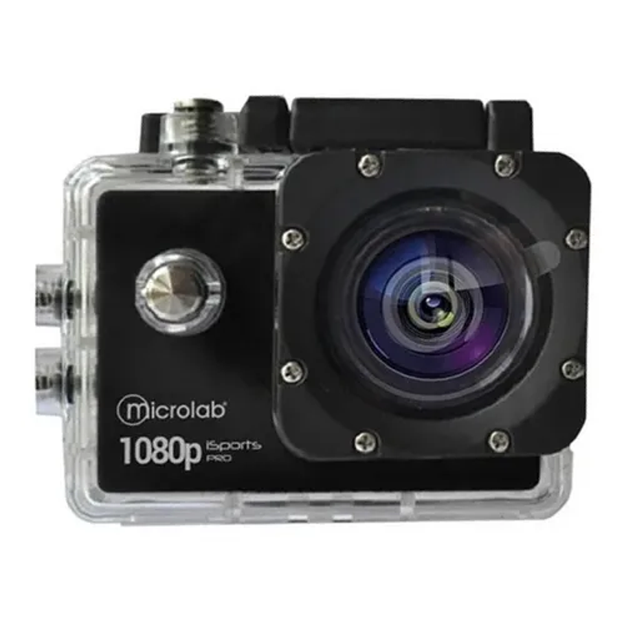 Cámara deportiva Microlab 8959 Full HD black isports Pro 7 1080 HD Anti Shock Protección Recargable Pantalla 2.0 2