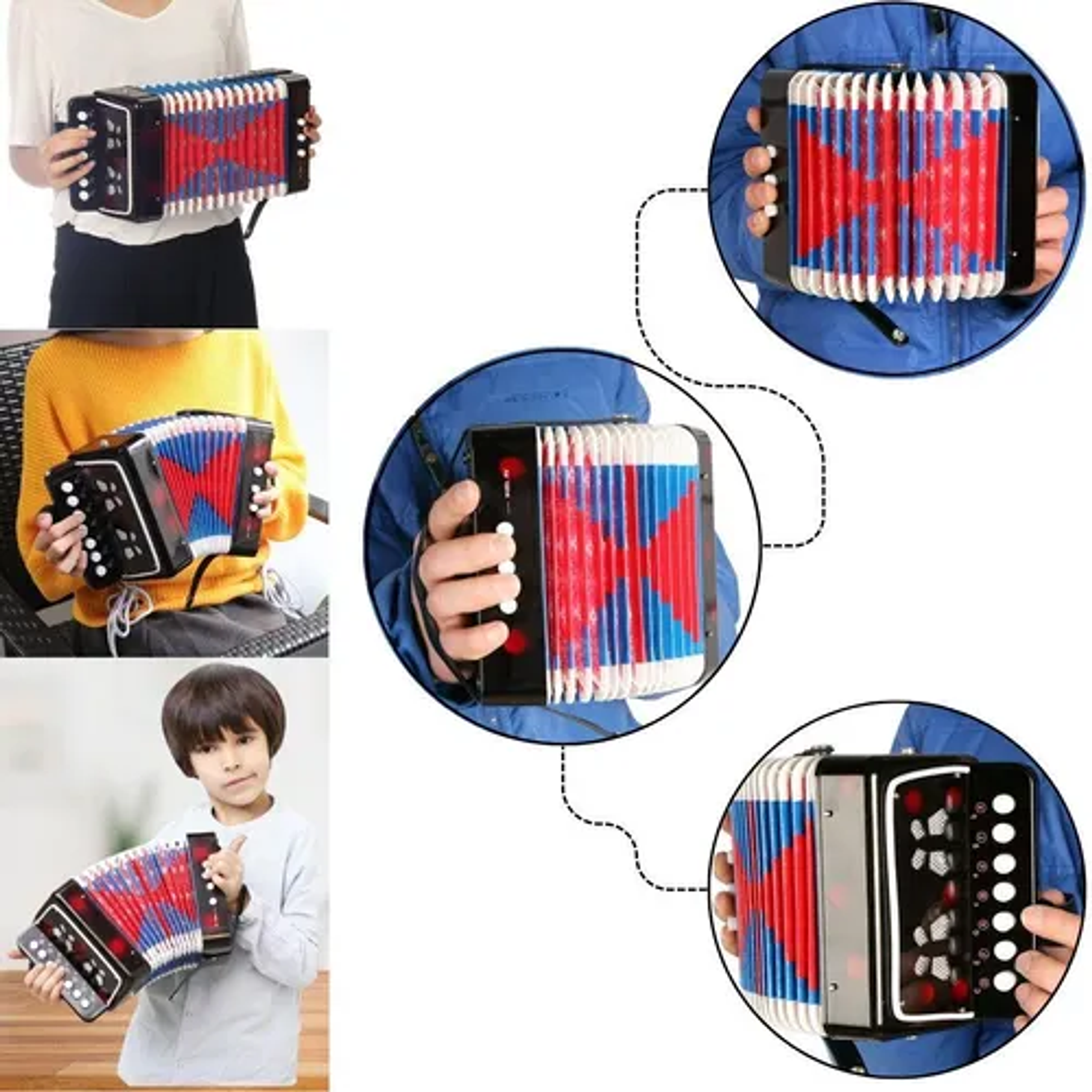 Acordeón De Niños 7 Notas Nutech Semi Profesional Para Niños  4