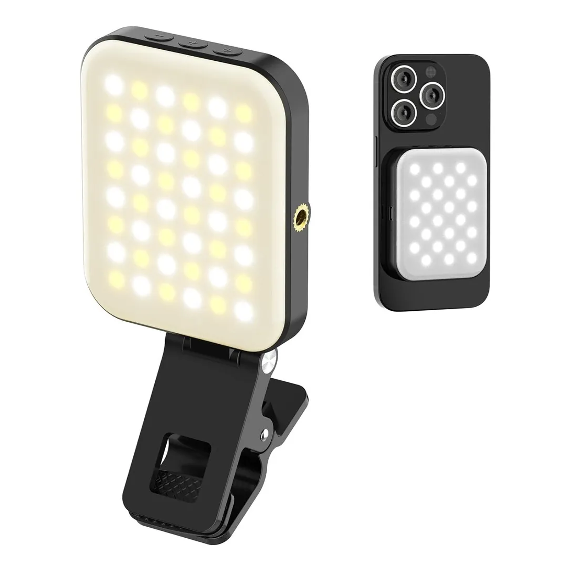 Lampara De Relleno Para Celulares Led Luz Blanca W80 Pinza Video Selfie Led Recargable Msafe Magnético Luz Blanco Relleno Para Fotografías Selfies 1