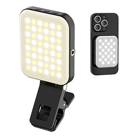 Lampara De Relleno Para Celulares Led Luz Blanca W80 Pinza Video Selfie Led Recargable Msafe Magnético Luz Blanco Relleno Para Fotografías Selfies