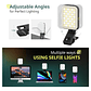 Lampara De Relleno Para Celulares Led Luz Blanca W80 Pinza Video Selfie Led Recargable Msafe Magnético Luz Blanco Relleno Para Fotografías Selfies - Miniatura 3