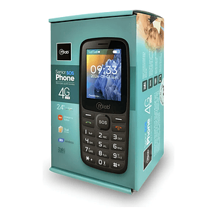 Teléfono Senior Bar Sos 4g Lte Mlab 2.4 9387 Teléfono Adulto Mayor Black Celular Botón Emergencia Dual SIM 