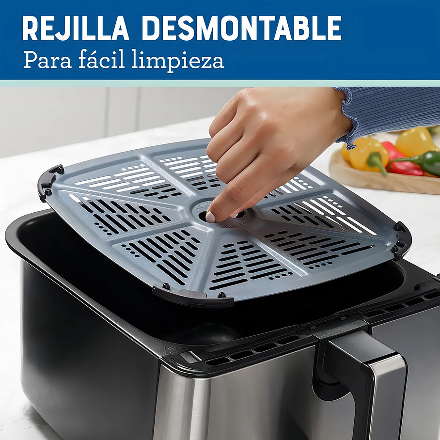 Freidora De Aire Digital Oster® Con Capacidad De 9l CKSTAF90 Color Gris oscuro Acero Inoxidable 3